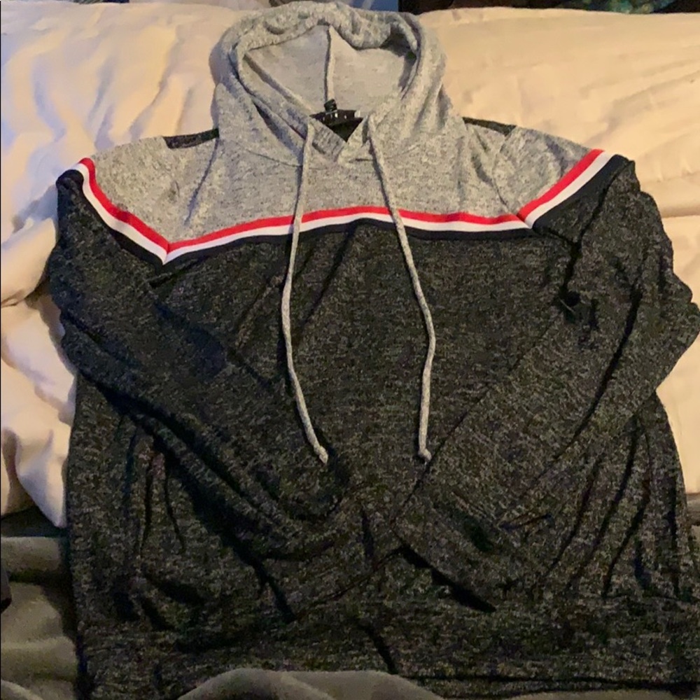 Two-toned gray hoodie